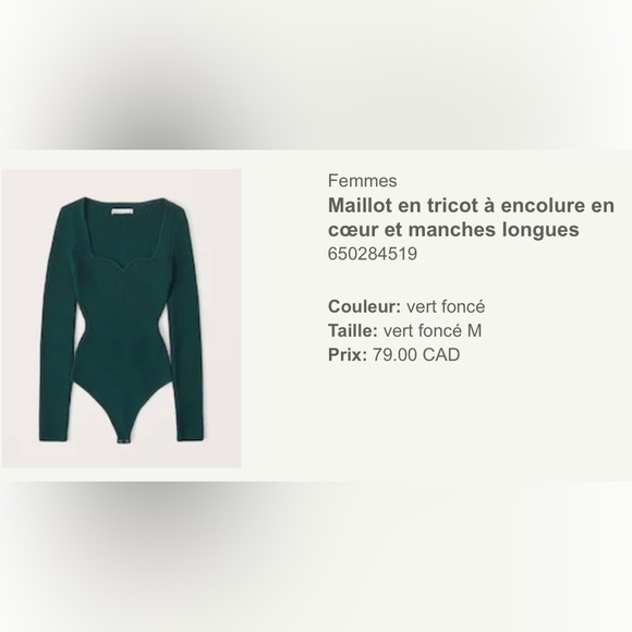 Bodysuit - Abercrombie NEW - Picture 2 of 2